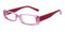 2063 Pink Rectangle Acetate Eyeglasses