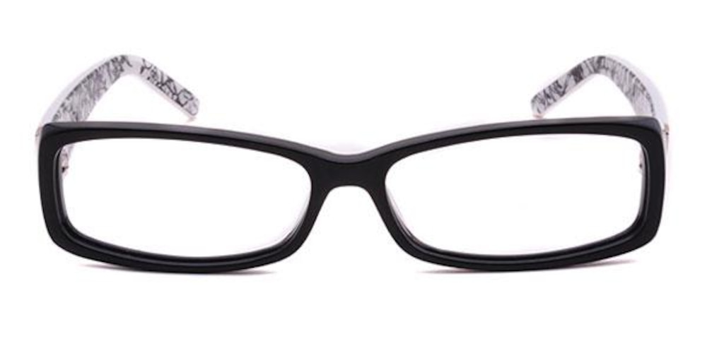 407 Black Rectangle Acetate Eyeglasses