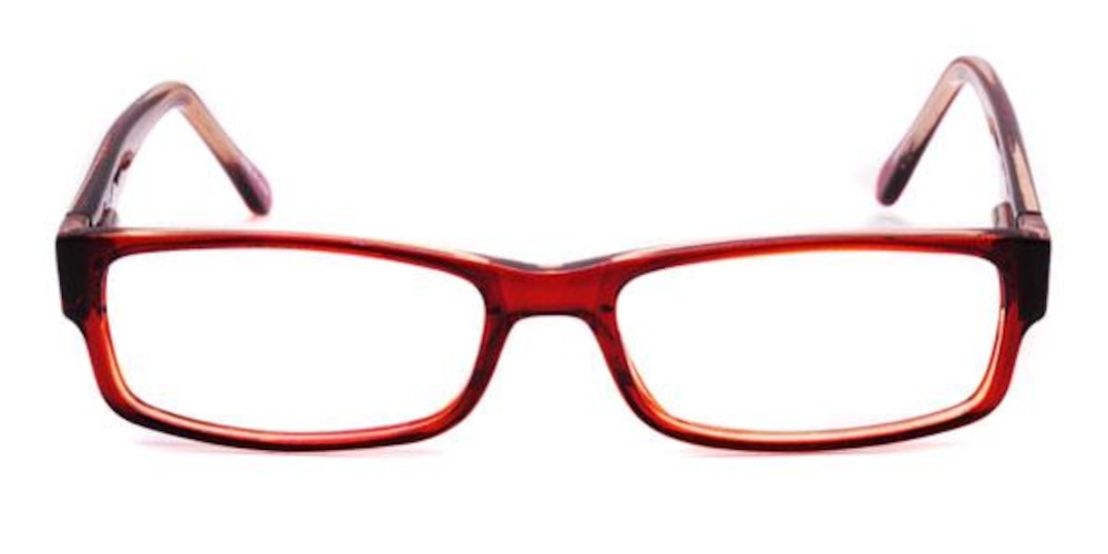 FP0375 Brown Rectangle Plastic Eyeglasses