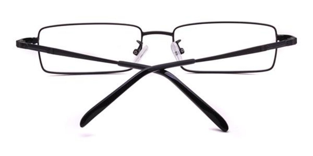 Zurich Black Rectangle Metal Eyeglasses
