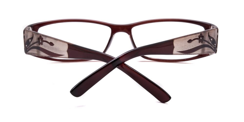 Meredith Brown Rectangle Plastic Eyeglasses