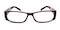 Meredith Brown Rectangle Plastic Eyeglasses