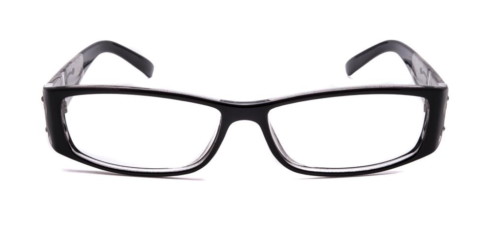 Meredith Black Rectangle Plastic Eyeglasses