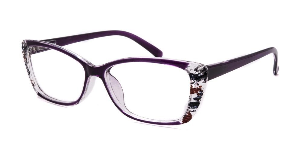 Lesley Purple Cat Eye Plastic Eyeglasses