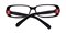 Jocelyn Red/Black Rectangle Plastic Eyeglasses