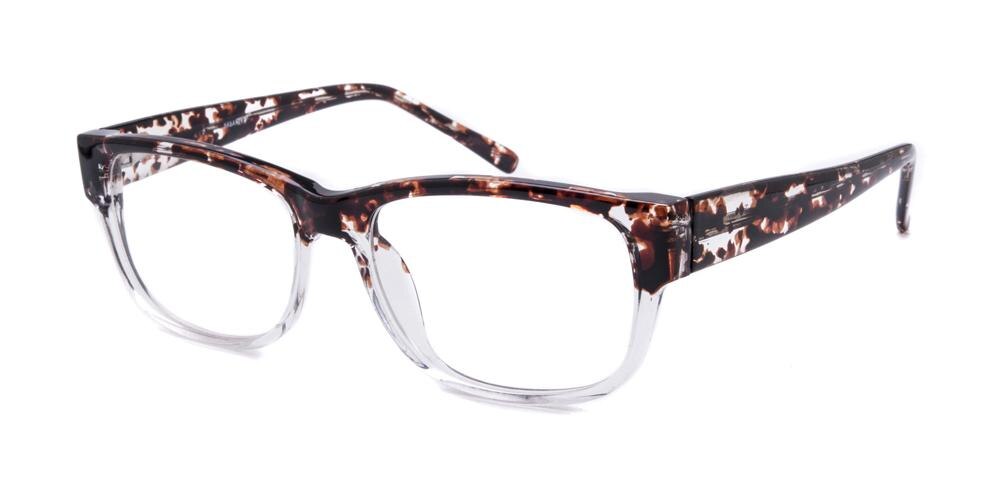 Abilene BROWN/Crystal Classic Wayframe Plastic Eyeglasses