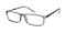 Blanding Gunmetal Rectangle Plastic Eyeglasses