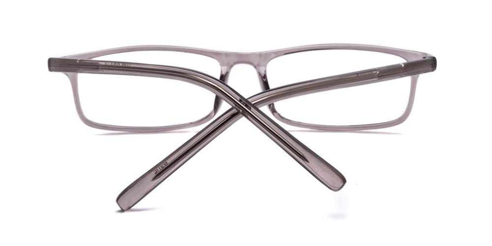 Blanding Gunmetal Rectangle Plastic Eyeglasses