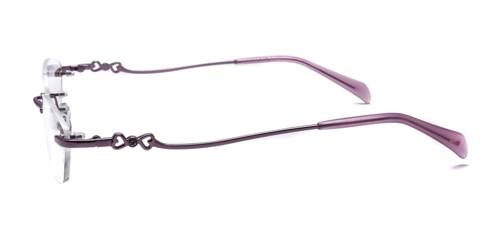 Madeline Pink Oval Metal Eyeglasses
