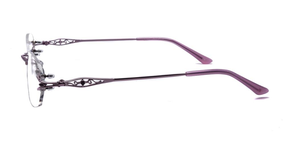 Janice Pink Oval Metal Eyeglasses