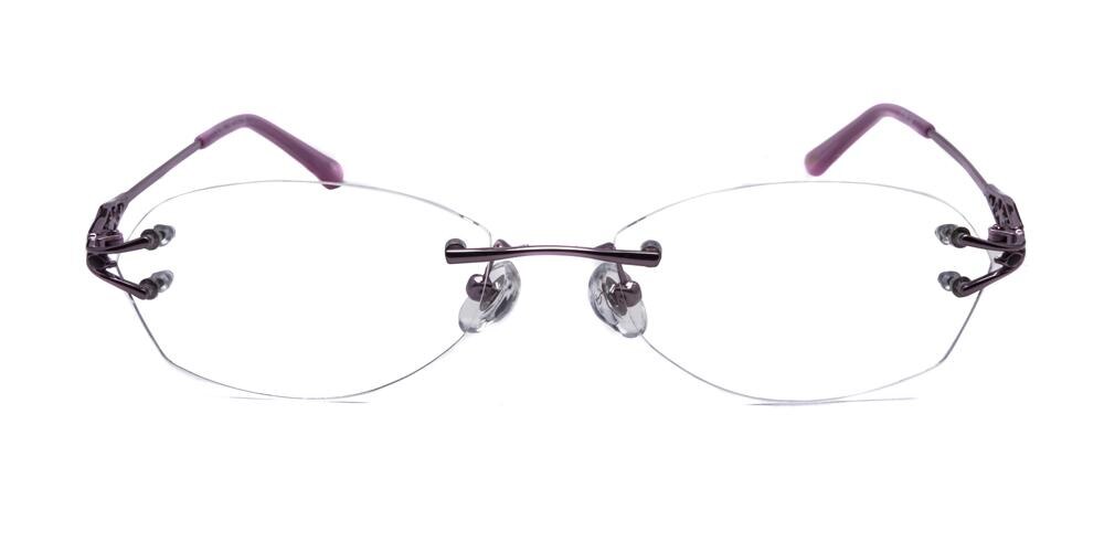 Janice Pink Oval Metal Eyeglasses