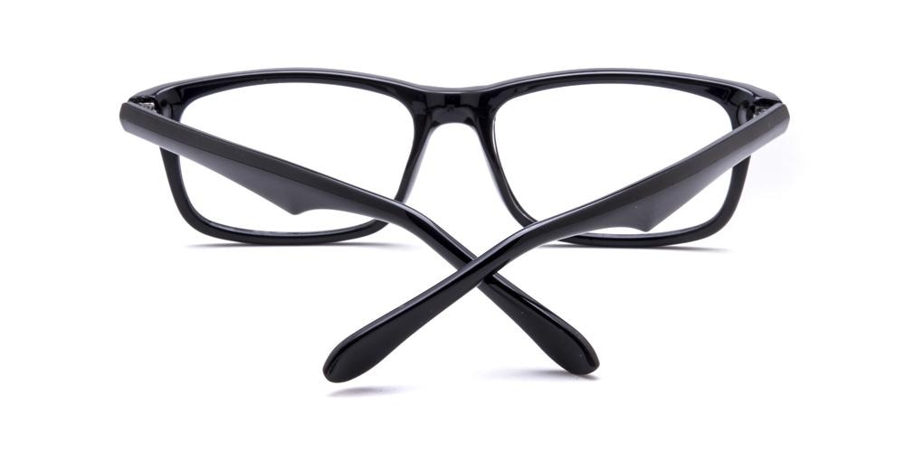 Memphis Black Classic Wayframe Plastic Eyeglasses