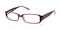 Erie Burgundy/Crystal Rectangle Plastic Eyeglasses