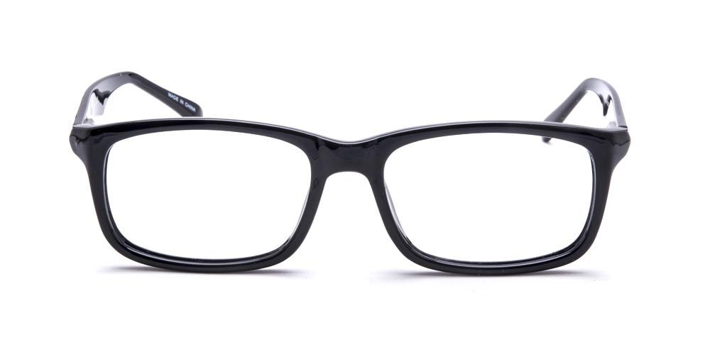 Memphis Black Classic Wayframe Plastic Eyeglasses
