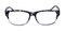Abilene Black/Crystal Classic Wayframe Plastic Eyeglasses