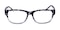 Abilene Black/Crystal Classic Wayframe Plastic Eyeglasses
