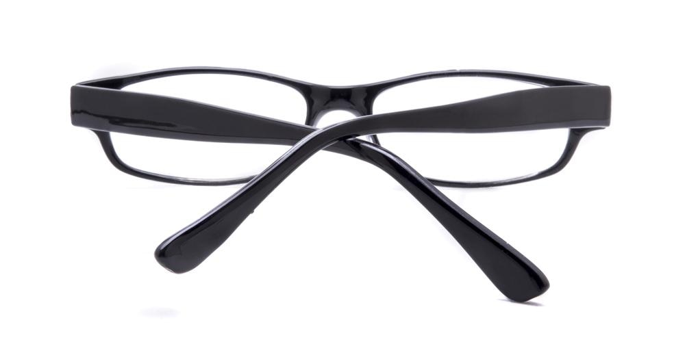 Roanoke Black Oval Plastic Eyeglasses