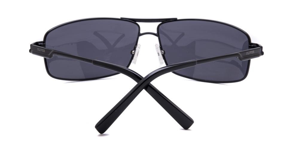 Bellevue Black Aviator Metal Sunglasses
