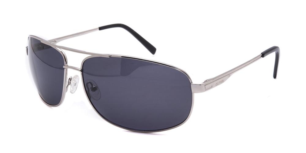 Platteville Silver Aviator Metal Sunglasses