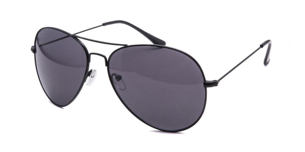Richfield Black Classic Wayframe Metal Sunglasses