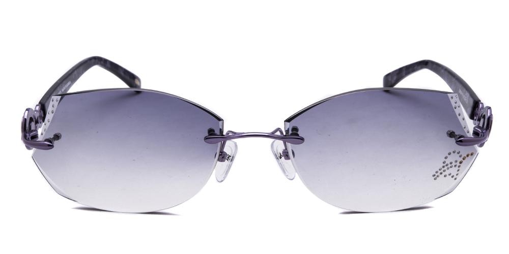 Elizabeth Gray Oval Metal Sunglasses