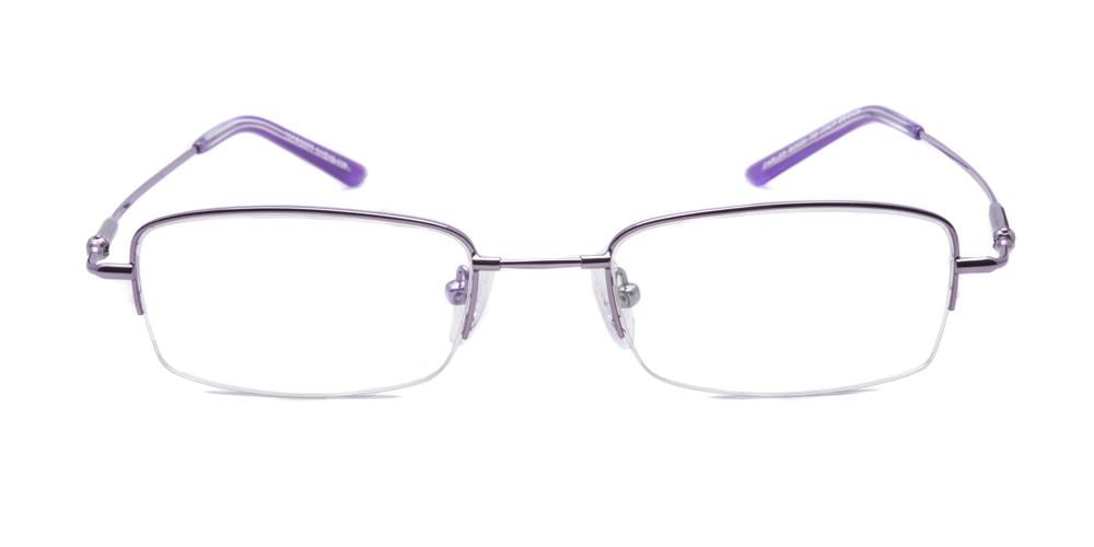 Lancaster Purple Rectangle Eyeglasses