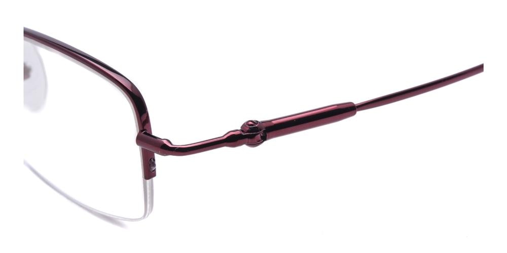 Lancaster Red Rectangle Eyeglasses