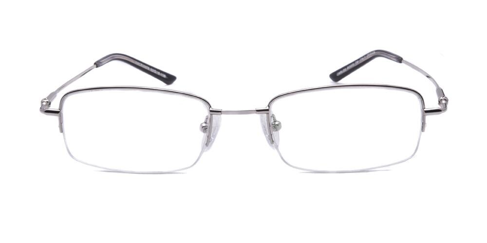 Lawton Silver Rectangle Eyeglasses