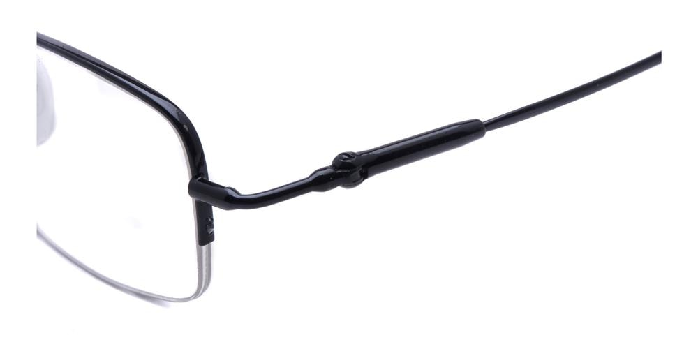 Lawton Black Rectangle Eyeglasses