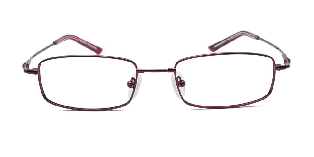 Dayton Burgundy Rectangle Eyeglasses