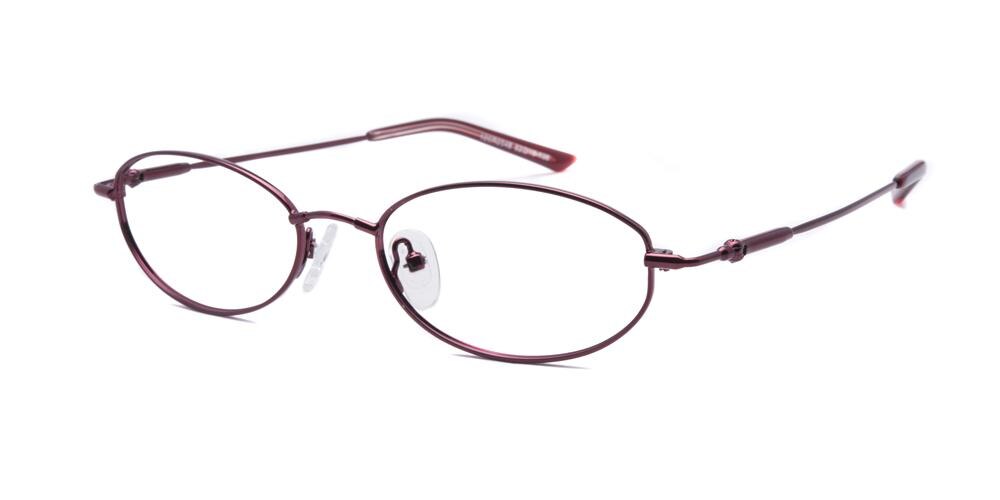Blanche Red Oval Eyeglasses