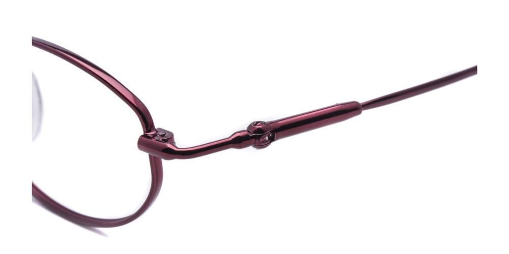 Blanche Red Oval Eyeglasses