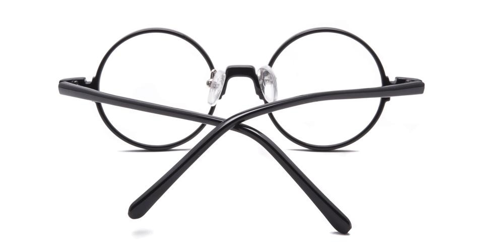 Elmira Black Round Plastic Eyeglasses