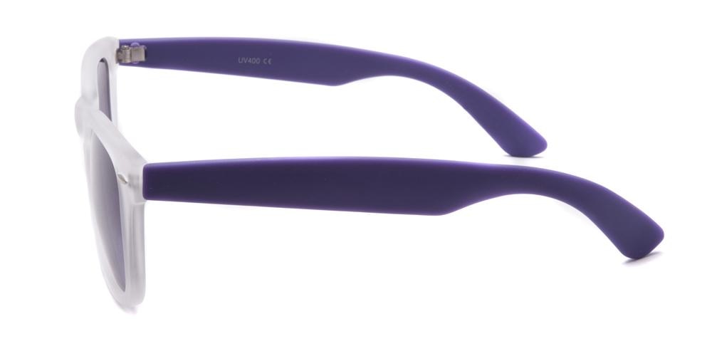 Garland Crystal/Purple Classic Wayframe Plastic Sunglasses