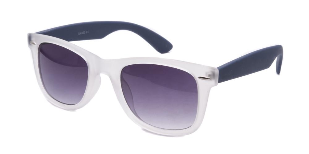 Garland Crystal/Blue Classic Wayframe Plastic Sunglasses
