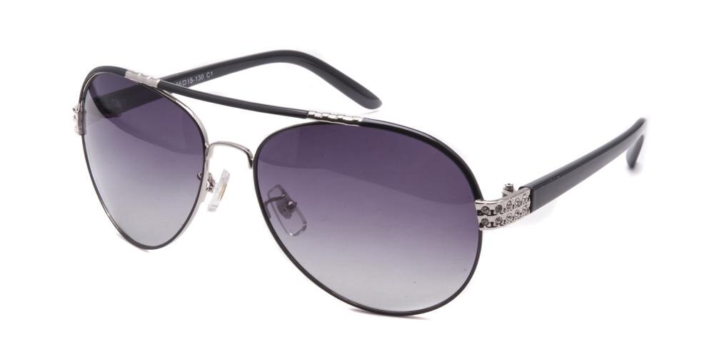 Sakti Black Aviator Metal Sunglasses