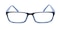 Cleveland Black/Blue Rectangle Plastic Eyeglasses