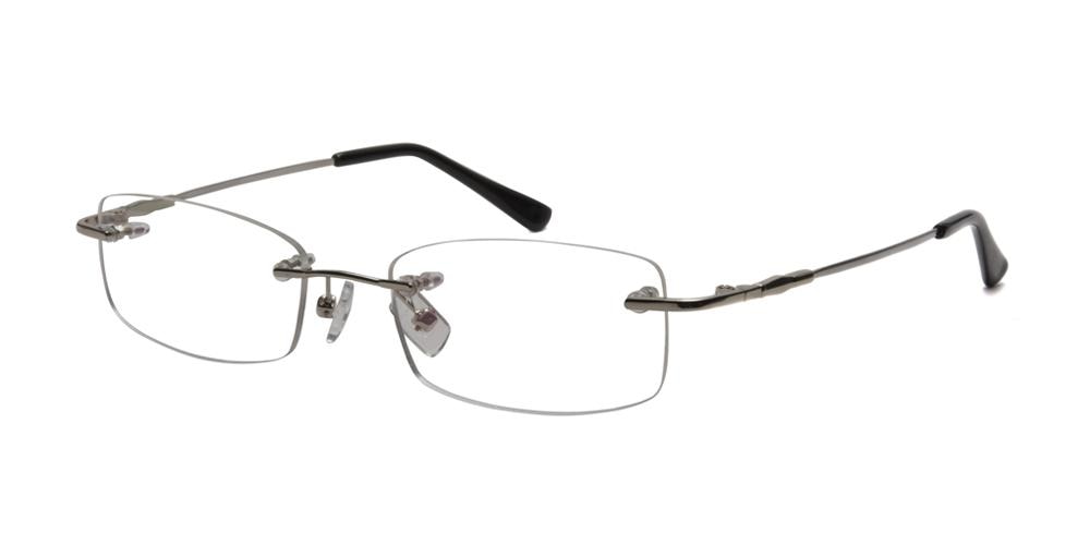 Manorville Silver Rectangle Eyeglasses