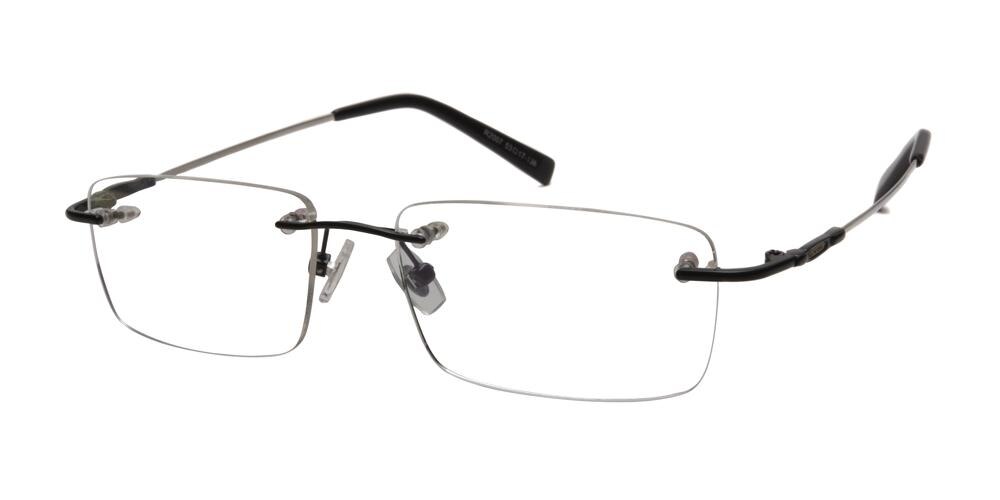 Clement Black Rectangle Eyeglasses