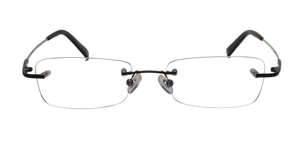 Bevis Black Rectangle Eyeglasses