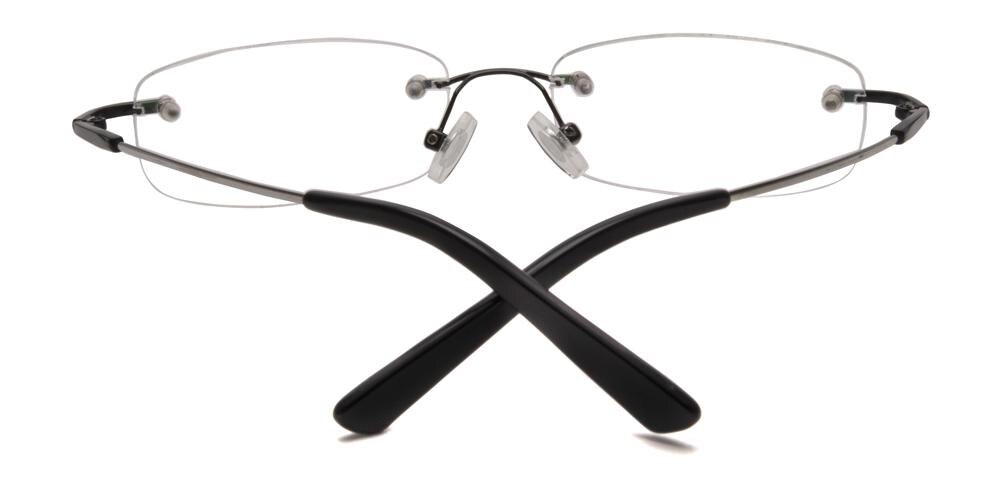 Burgess Black Rectangle Eyeglasses