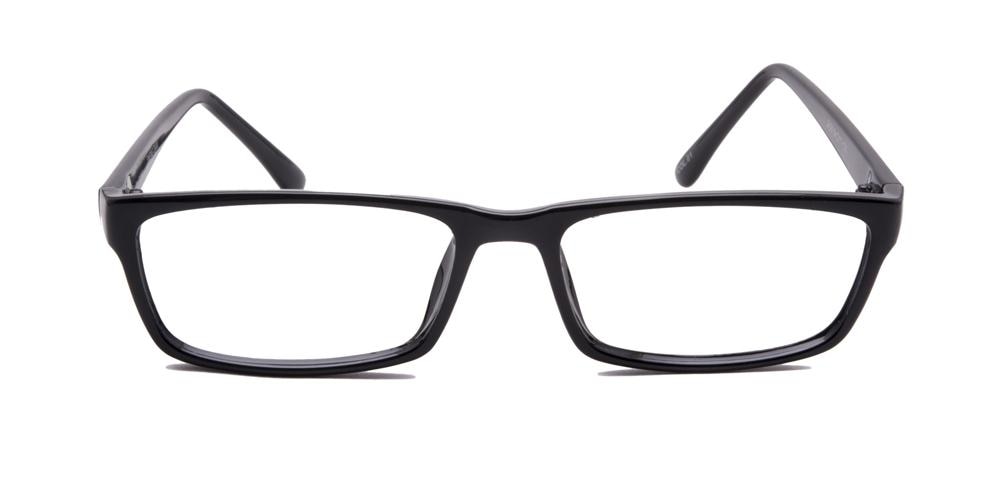 Cleveland Black Rectangle Plastic Eyeglasses