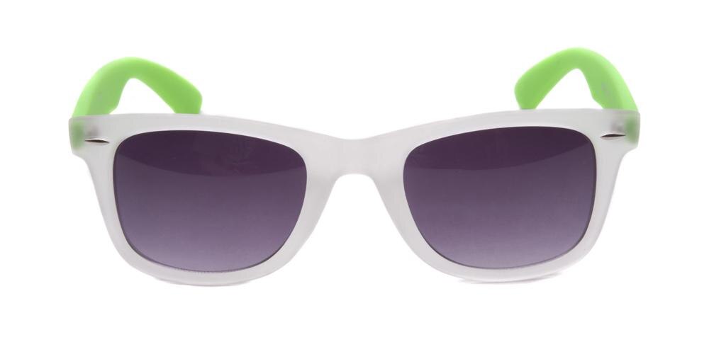 Garland Crystal/Green Classic Wayframe Plastic Sunglasses
