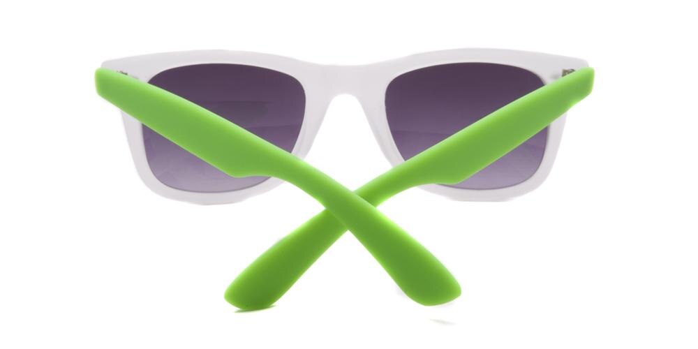 Garland Crystal/Green Classic Wayframe Plastic Sunglasses