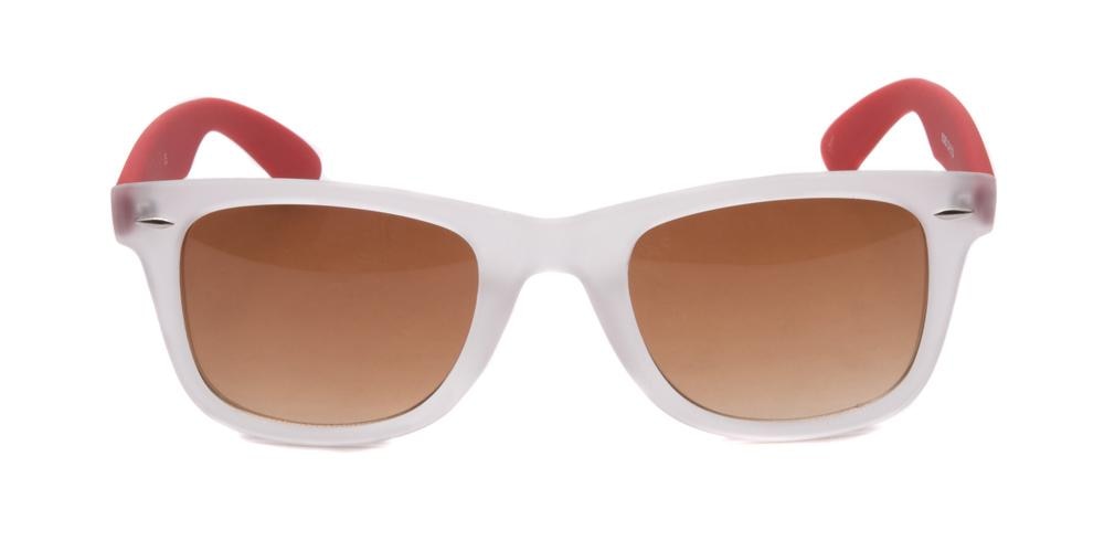 Garland Crystal/Red Classic Wayframe Plastic Sunglasses