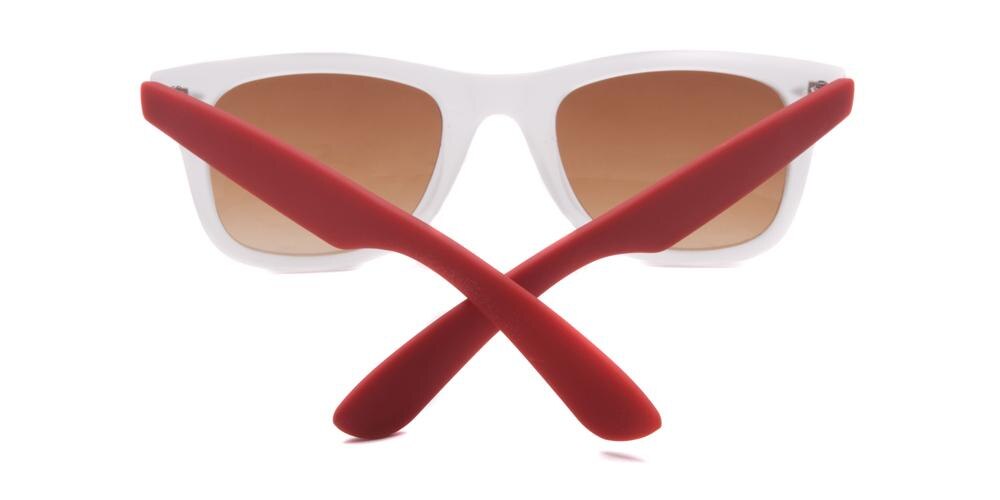 Garland Crystal/Red Classic Wayframe Plastic Sunglasses