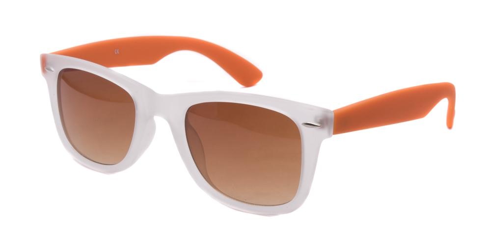 Garland Crystal/Orange Classic Wayframe Plastic Sunglasses