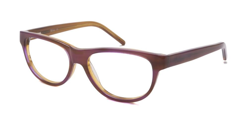 Hannibal Purple/Yellow Classic Wayframe Acetate Eyeglasses