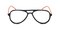 Youngstown Black/Orange Aviator Acetate Eyeglasses