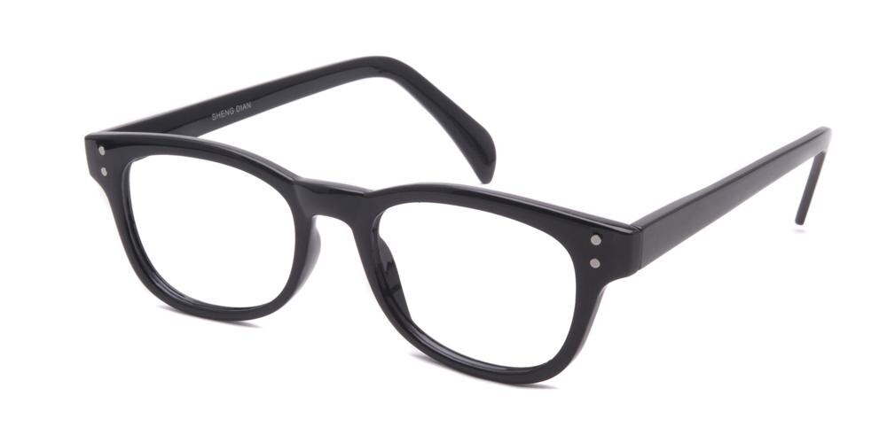Warren Black Classic Wayframe Plastic Eyeglasses